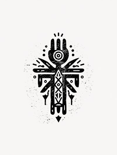 Abstract Tribal Symbol Print. poster