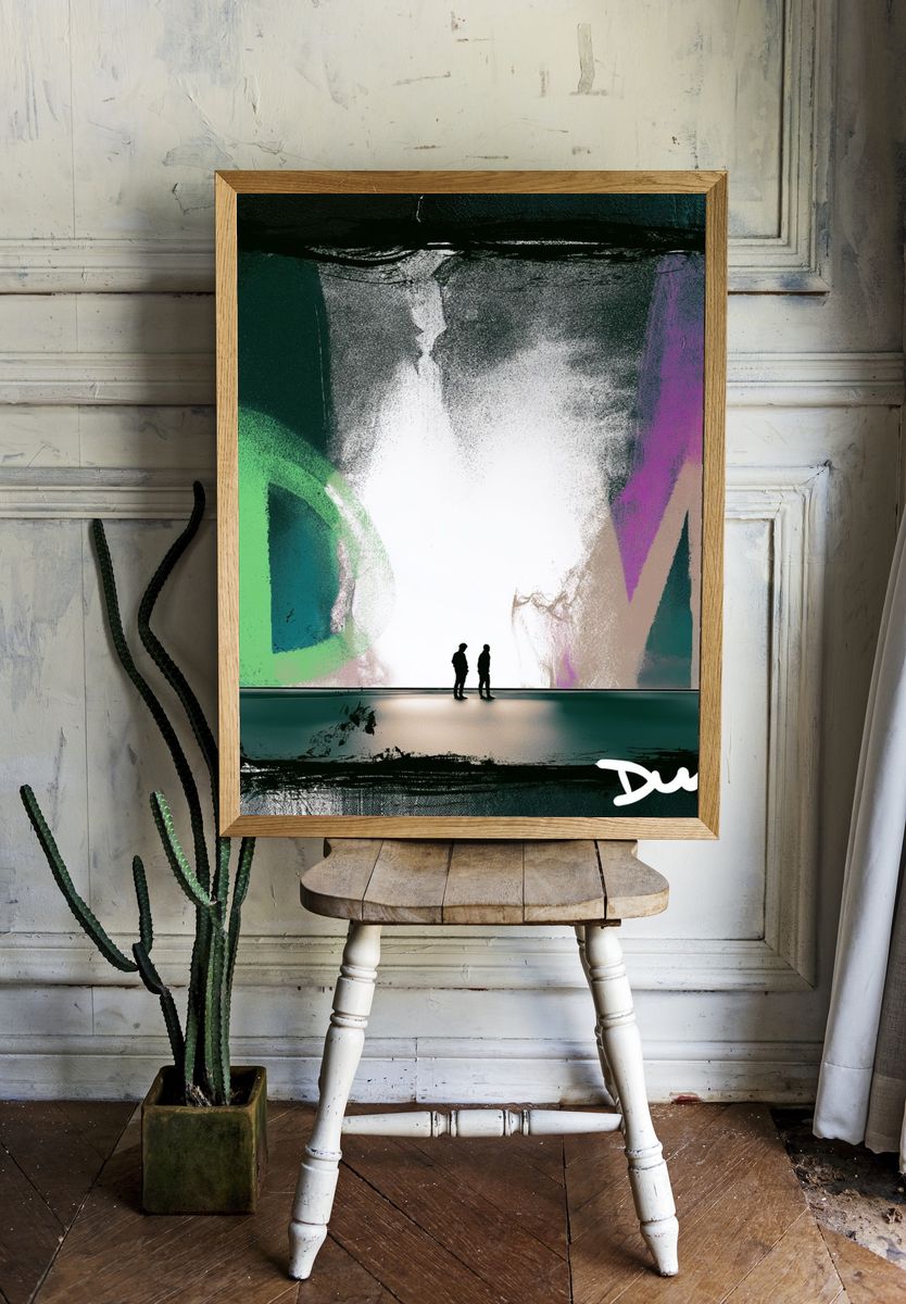 Abstract Neon Gallery Poster. room preview