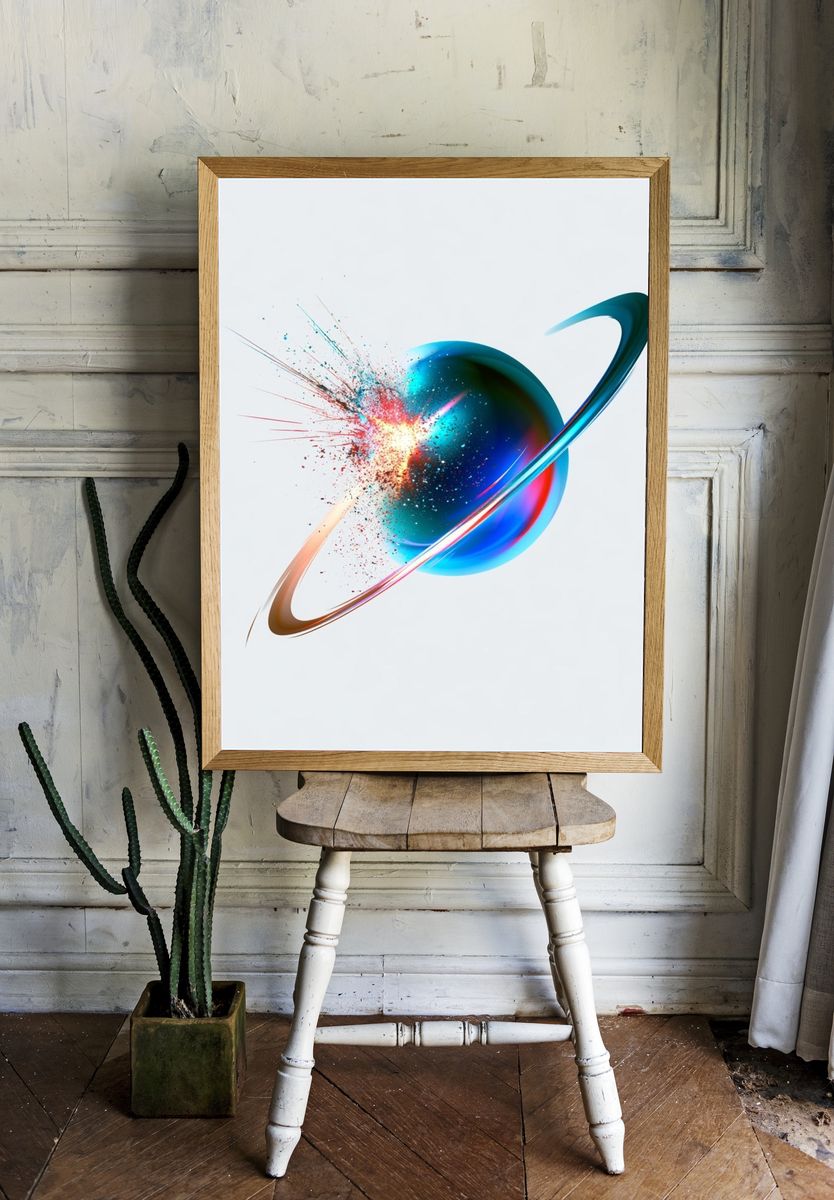 Cosmic Orbit Abstract Poster. room preview