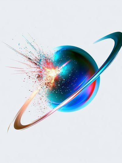 Cosmic Orbit Abstract Poster. poster