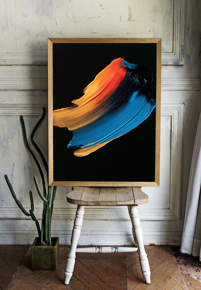 Color Sweep Abstract Poster. room preview