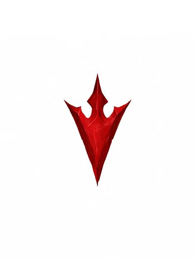 Red Crown Abstract Print.