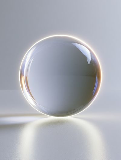 Luminous Glass Orb Abstract Poster.