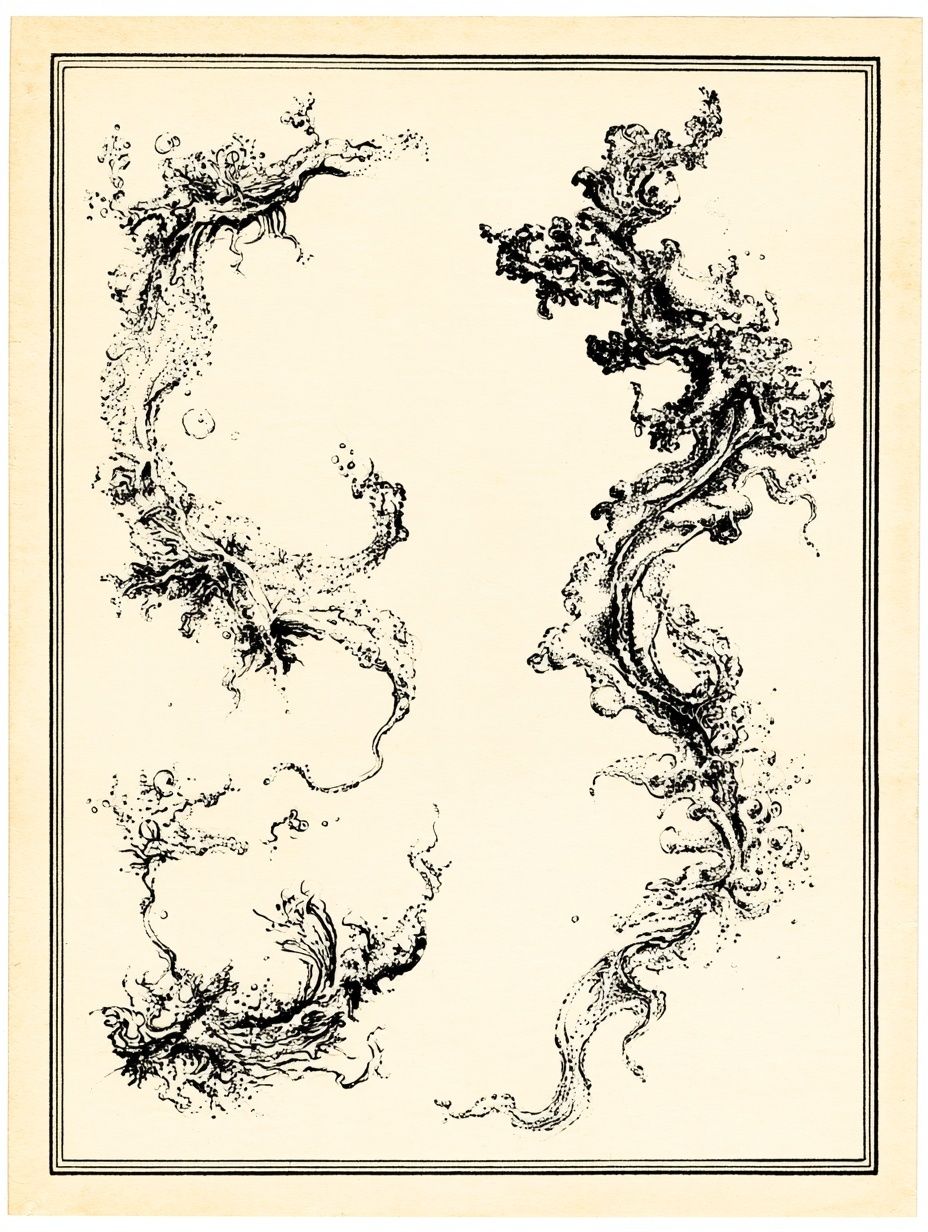 Ink Swirl Frame Poster. poster detail