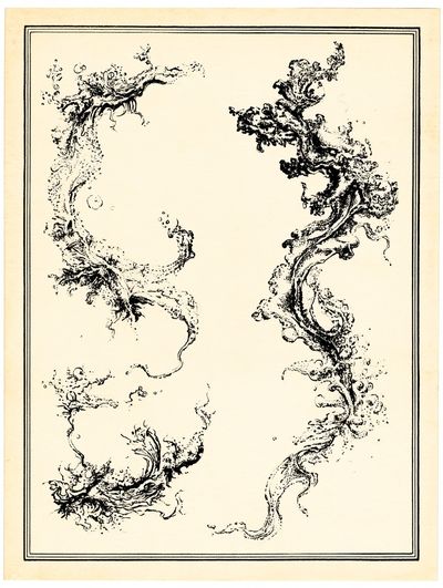 Ink Swirl Frame Poster.