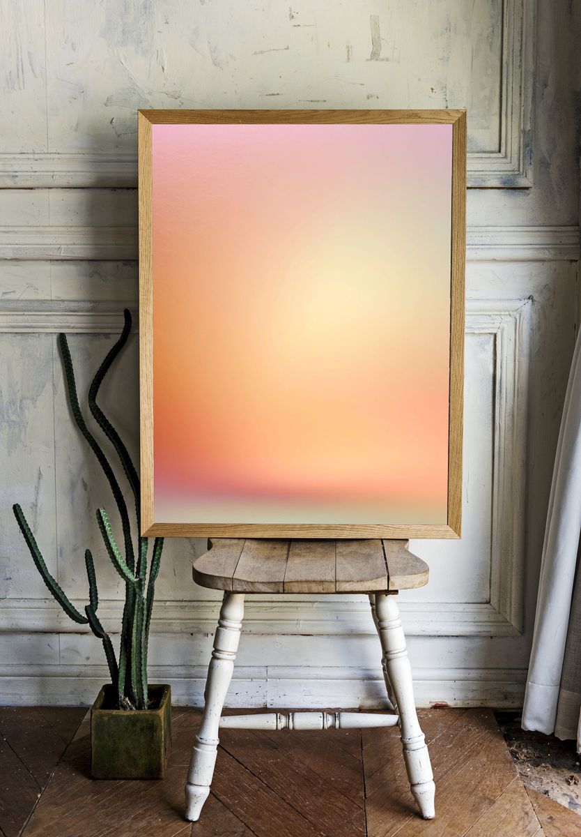 Pastel Glow Abstract Poster. — room view 1