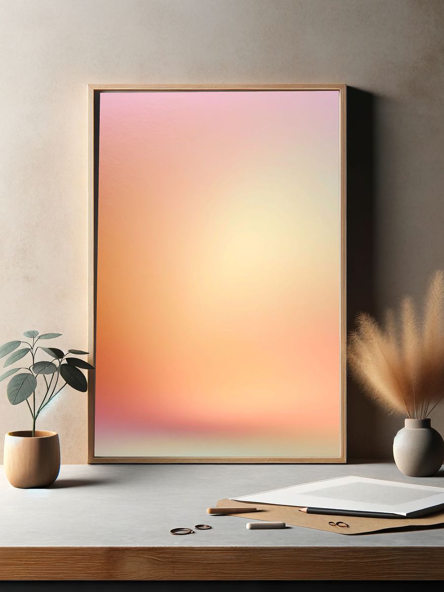 Pastel Glow Abstract Poster. — room view 2