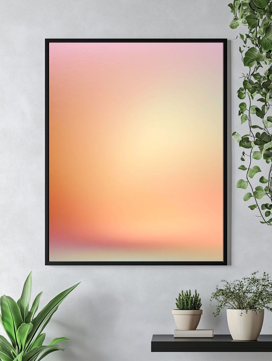 Pastel Glow Abstract Poster. — room view 4