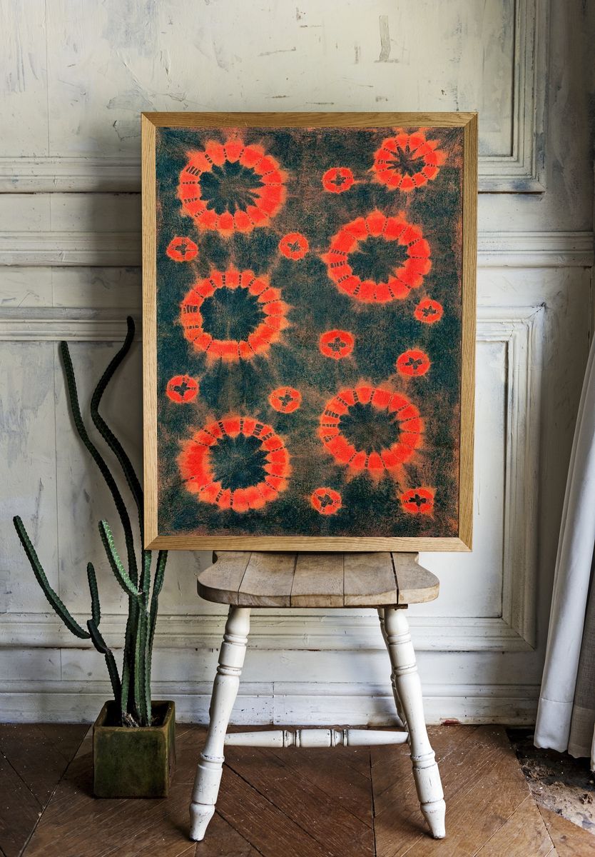 Molten Ember Abstract Poster. — room view 1