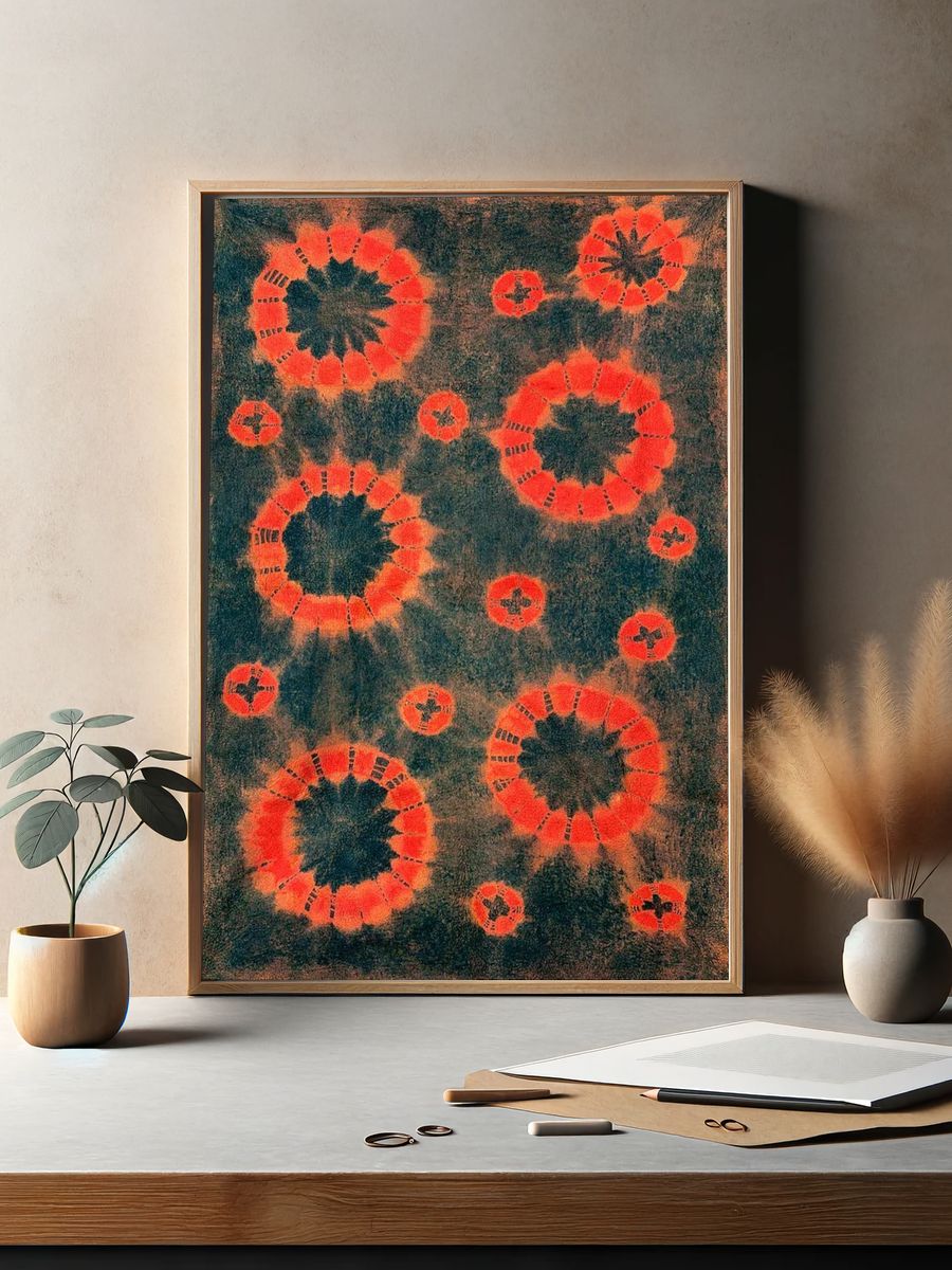 Molten Ember Abstract Poster. — room view 2
