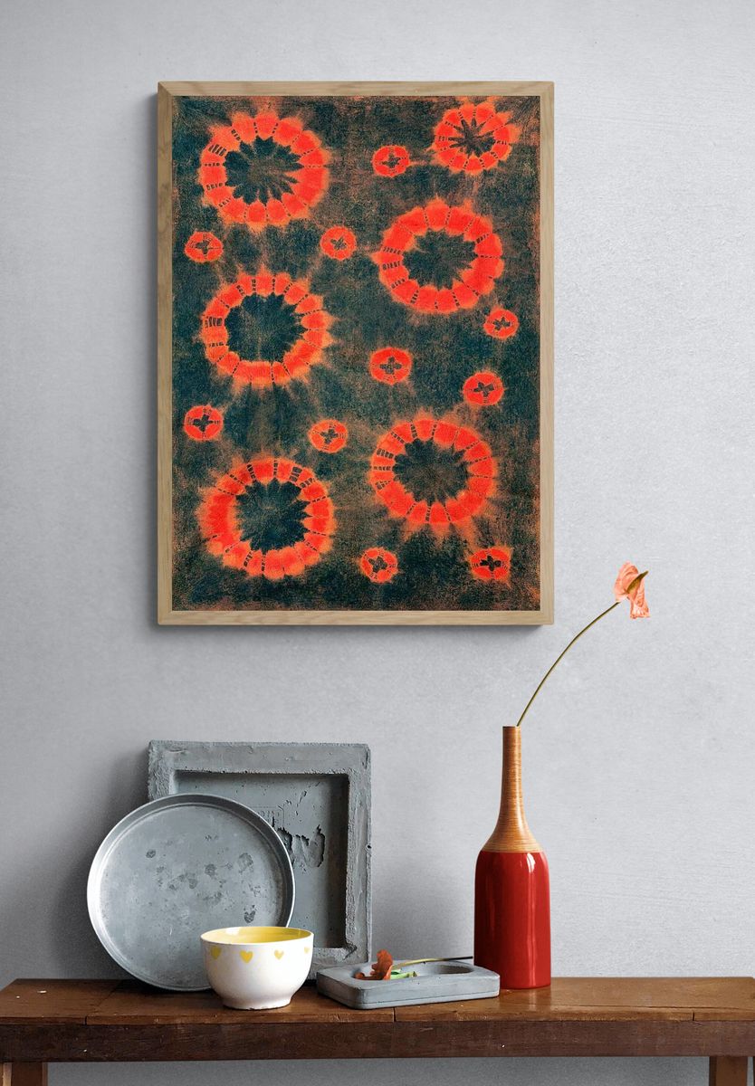 Molten Ember Abstract Poster. — room view 3