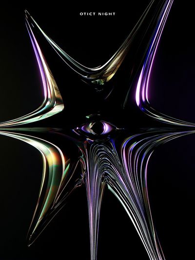 Optic Night Abstract Poster.