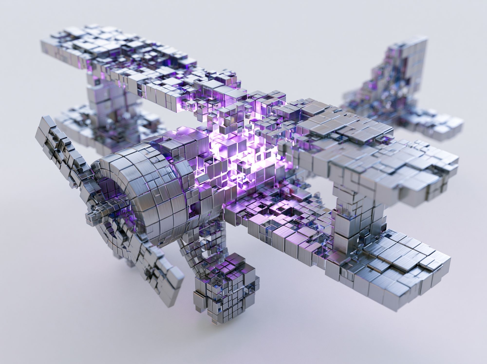 Futuristic Cubic Abstract Poster. poster detail