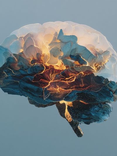 Abstract Brain Glow Poster.