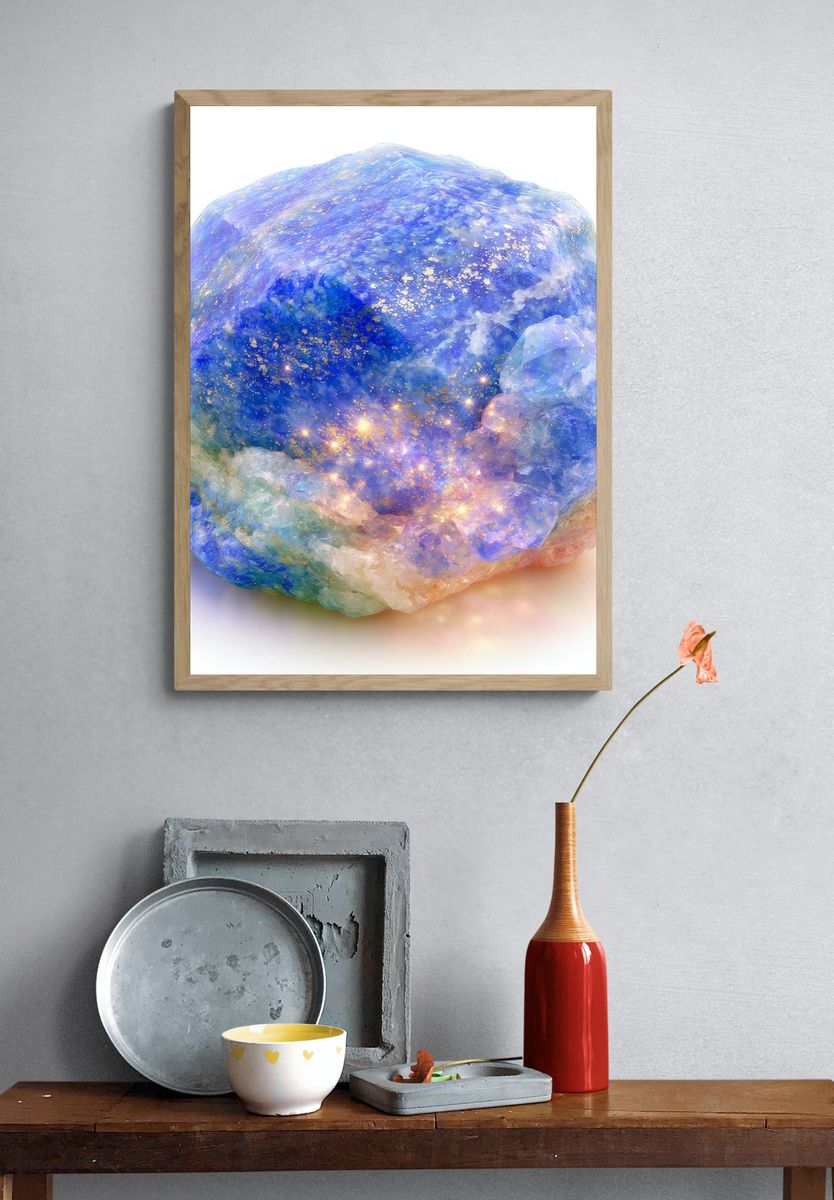Celestial Crystal Abstract Print. — room view 3
