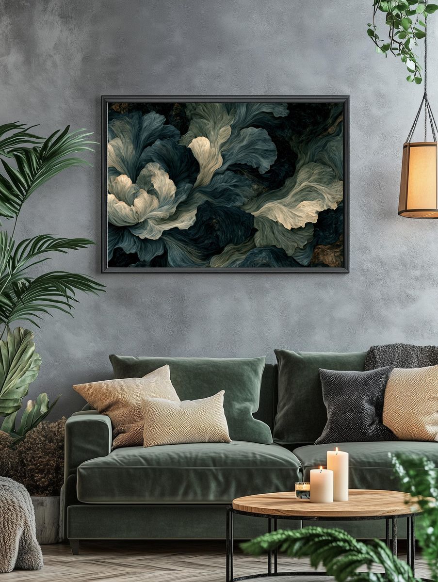 Botanical Flow Abstract Poster. — room view 4