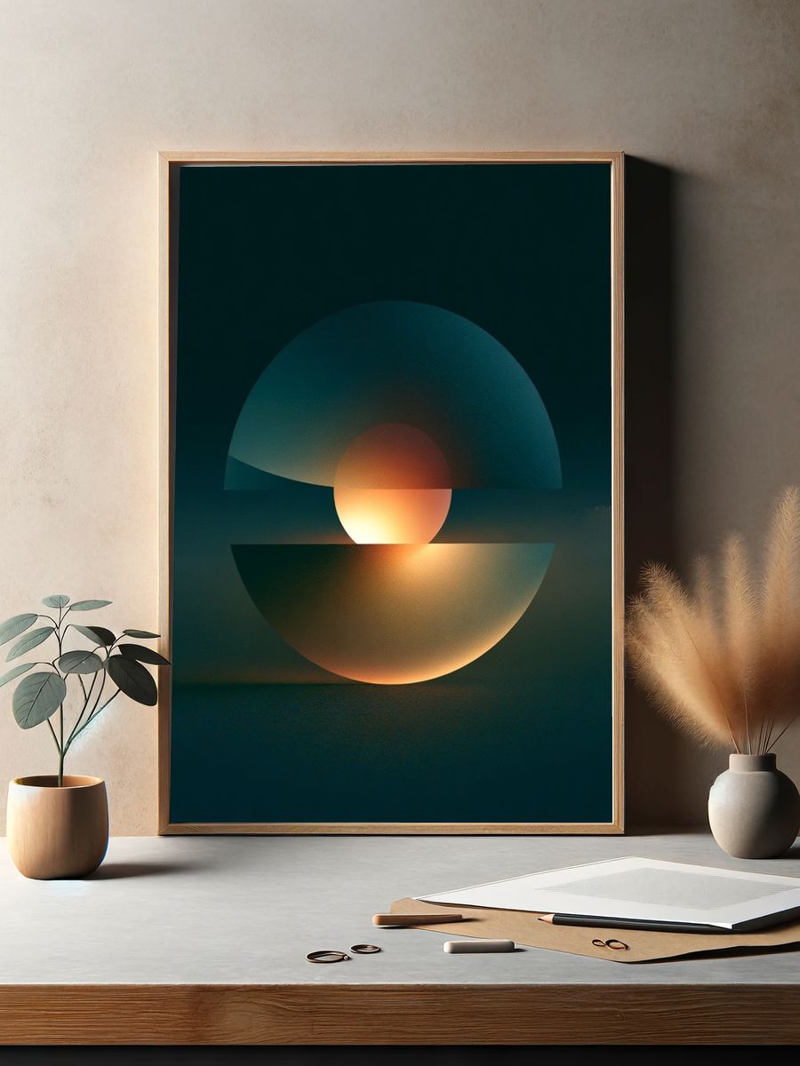 Eclipse Glow Abstract Poster. — room view 2