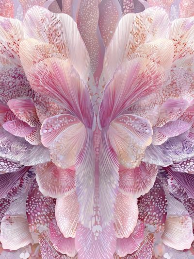 Blush Petal Bloom Abstract Print.