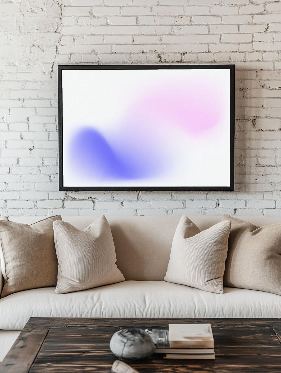 Gradient blur blue pink abstract. room preview
