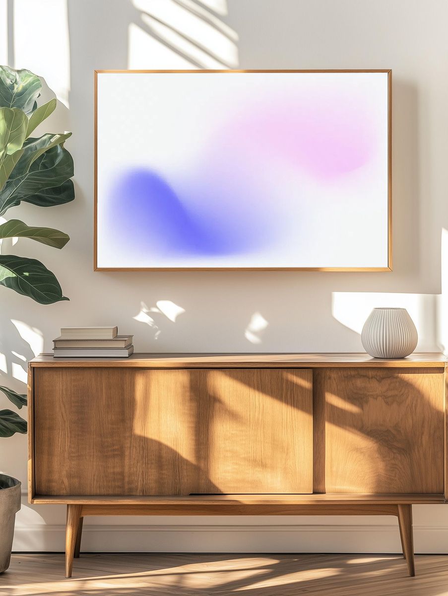 Gradient blur blue pink abstract. — room view 3