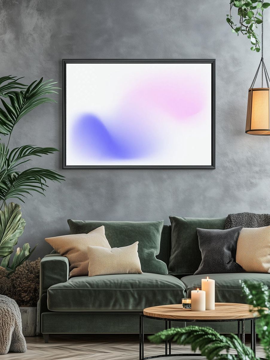 Gradient blur blue pink abstract. — room view 4