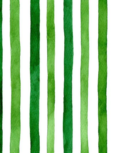 Green Watercolor Stripes Poster.