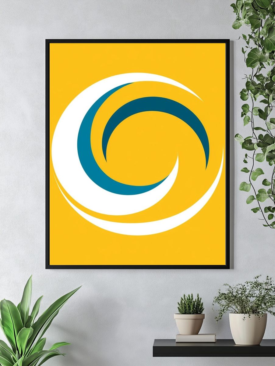 Golden Spiral Abstract Poster. — room view 4