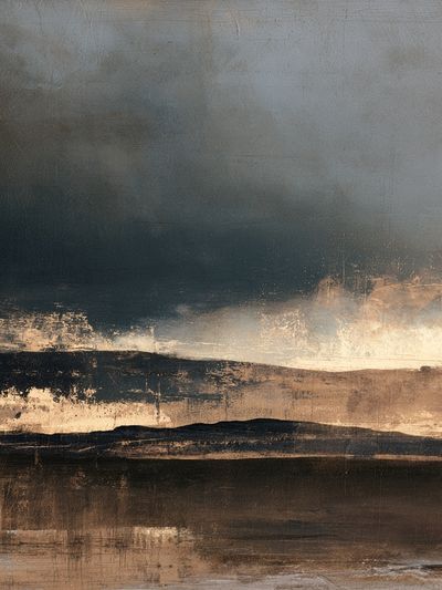 Moody Horizon Abstract Print.