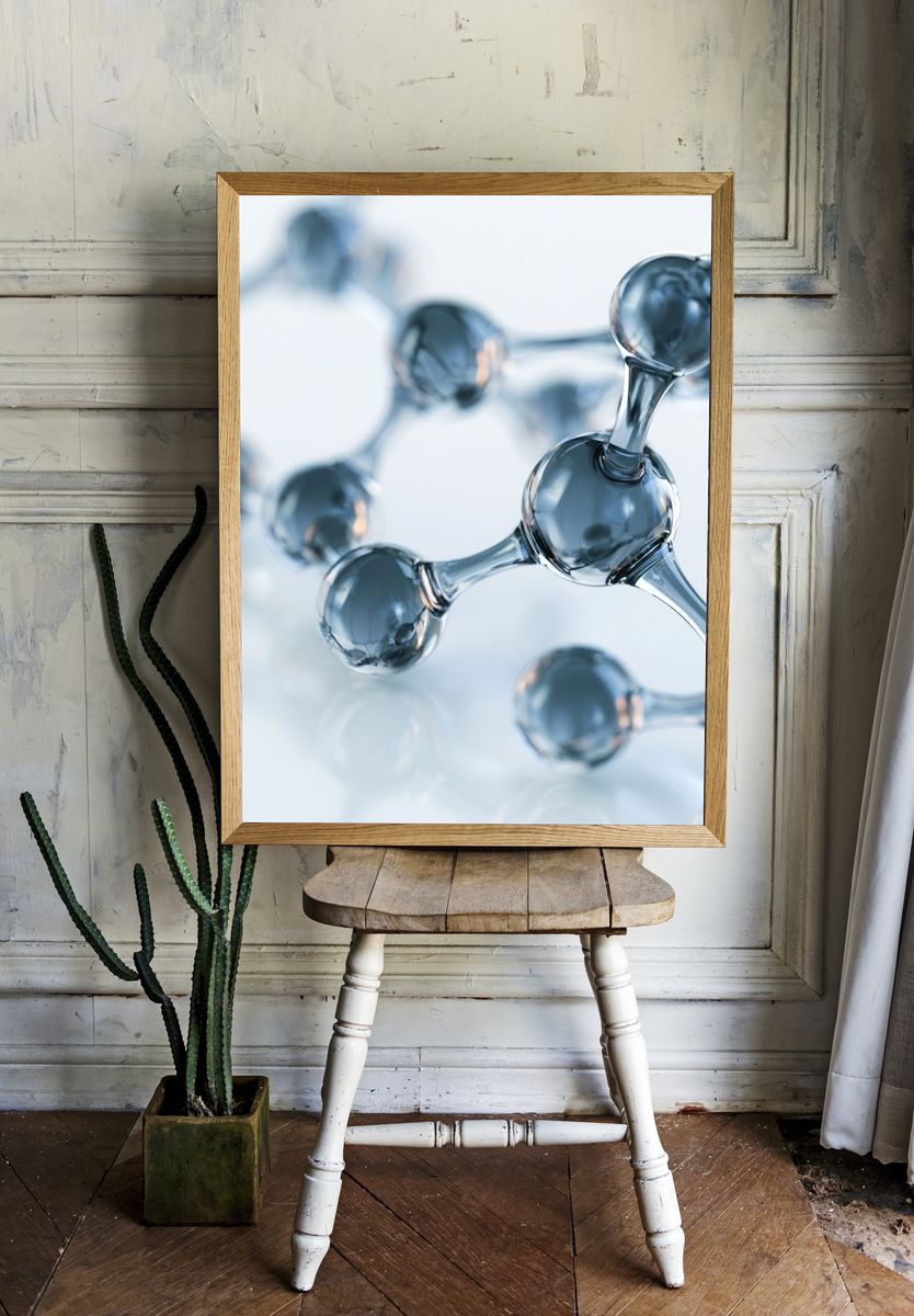 Molecular Glass Abstract Print. room preview