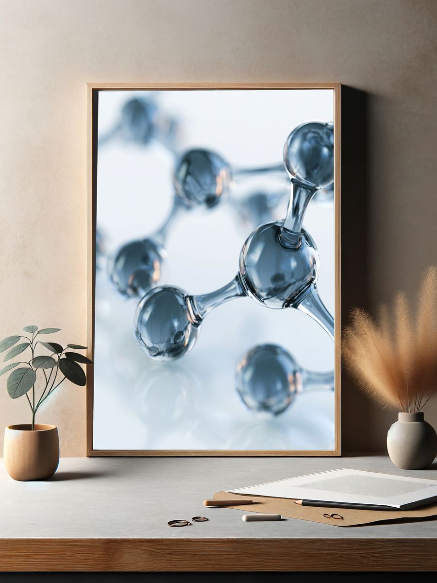 Molecular Glass Abstract Print. — room view 2