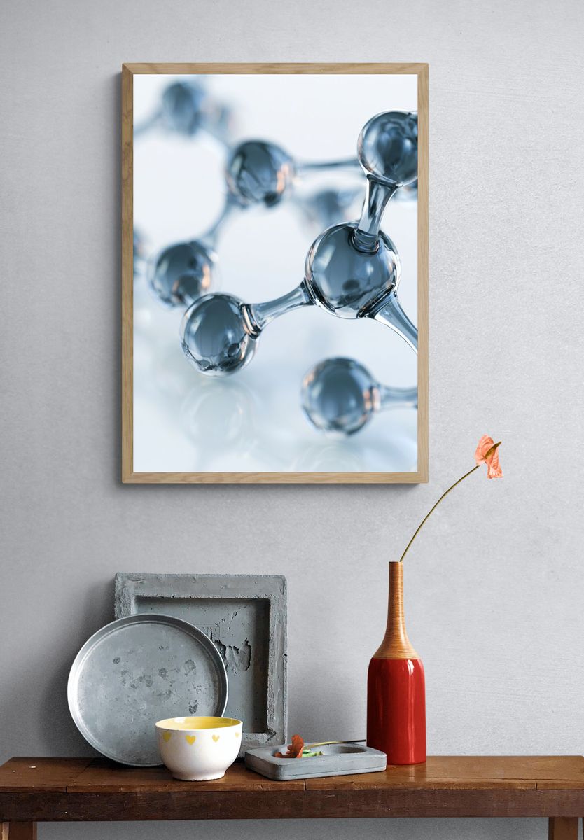 Molecular Glass Abstract Print. — room view 3