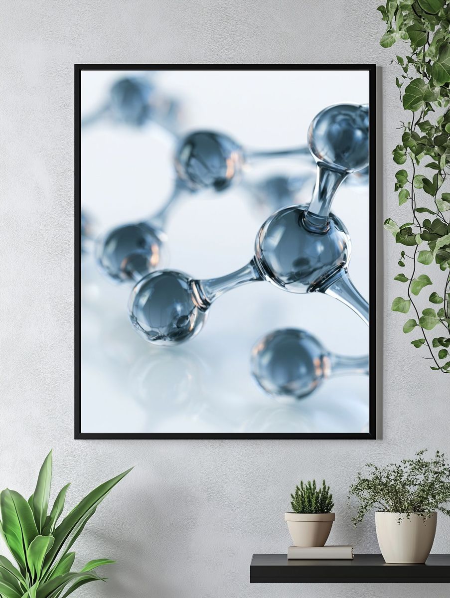 Molecular Glass Abstract Print. — room view 4