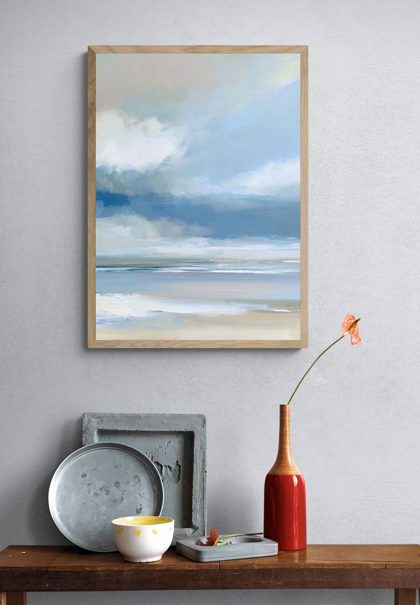 Coastal Sky Abstract Print. — room view 3