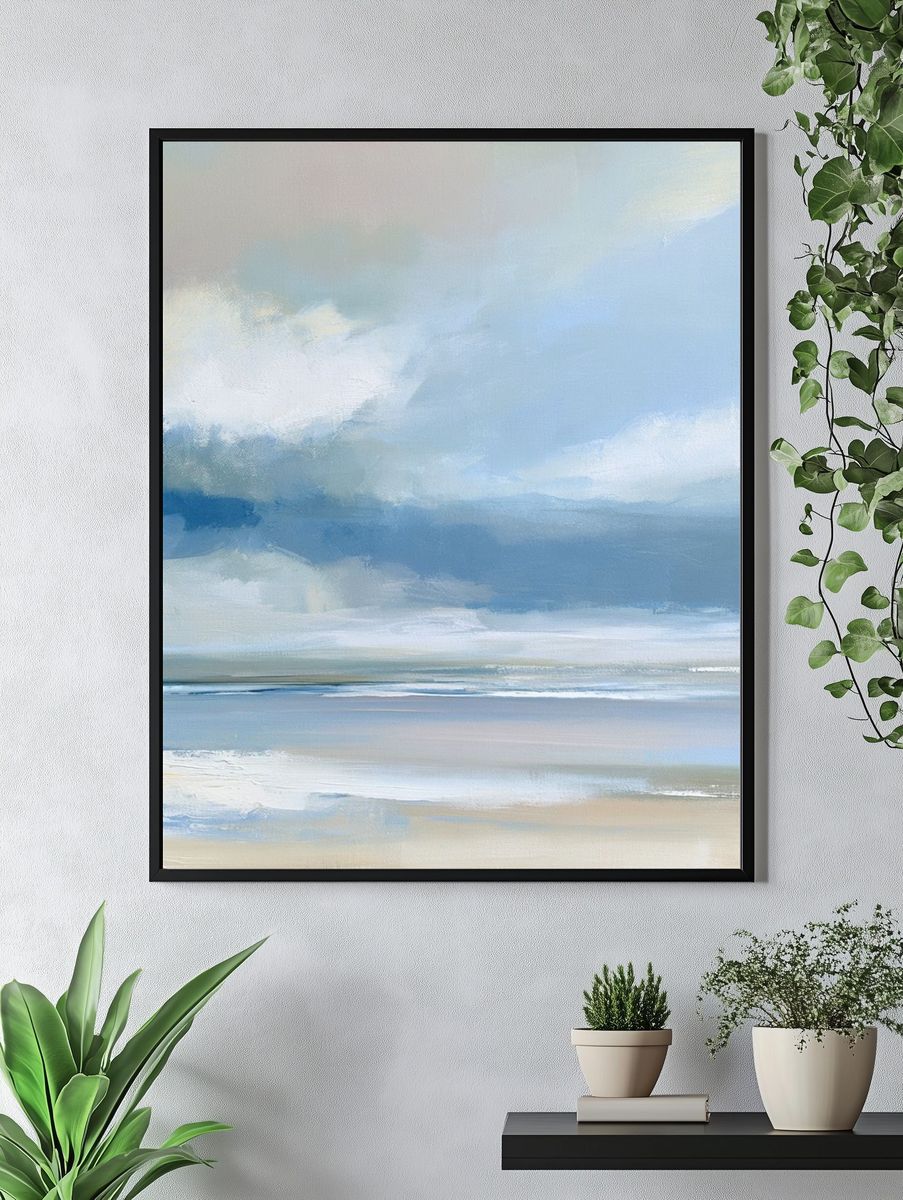 Coastal Sky Abstract Print. — room view 4