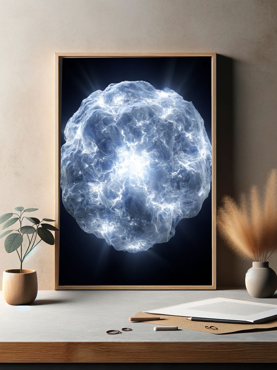 Glowing Cosmic Nebula Abstract Poster. — room view 2