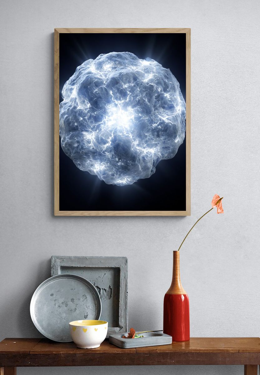Glowing Cosmic Nebula Abstract Poster. — room view 3
