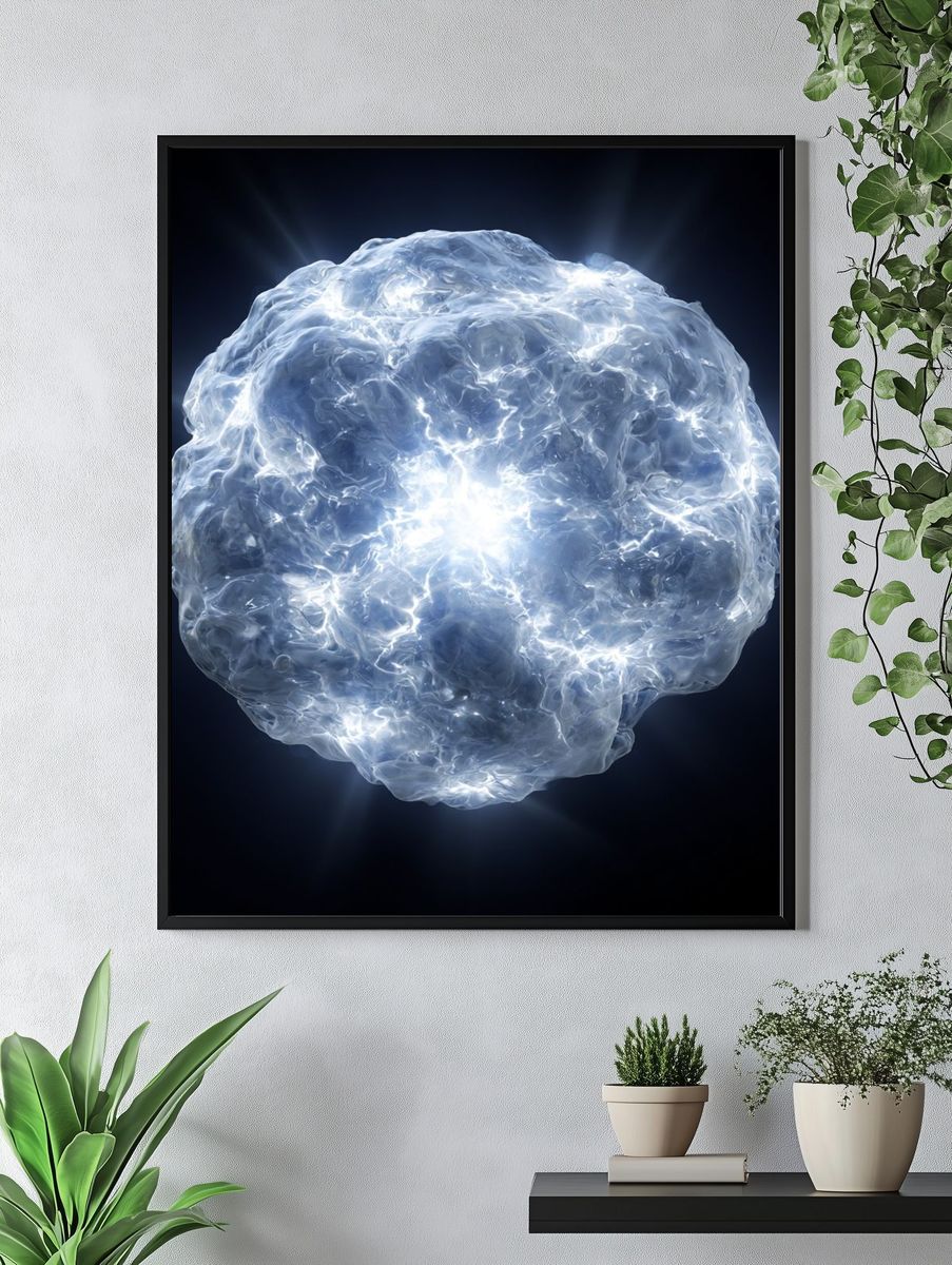 Glowing Cosmic Nebula Abstract Poster. — room view 4