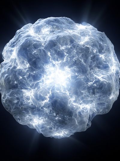 Glowing Cosmic Nebula Abstract Poster.