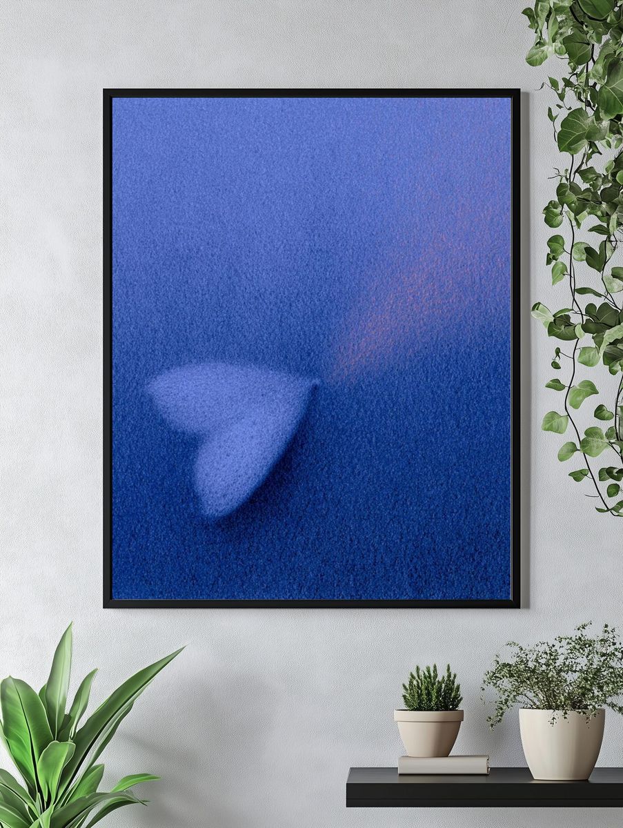 Blue Abstract Texture Poster. — room view 4