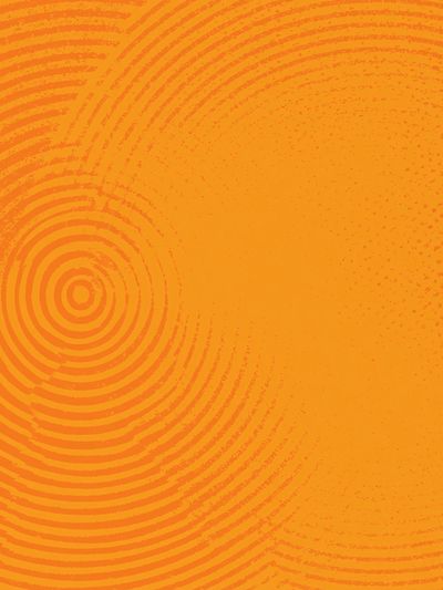 Orange Spiral Texture Abstract Poster.