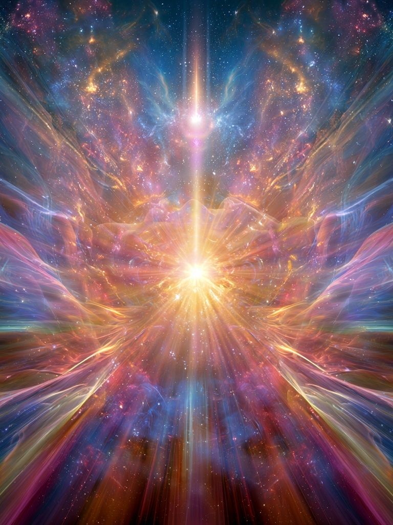 Cosmic Light Burst Abstract Poster. poster detail