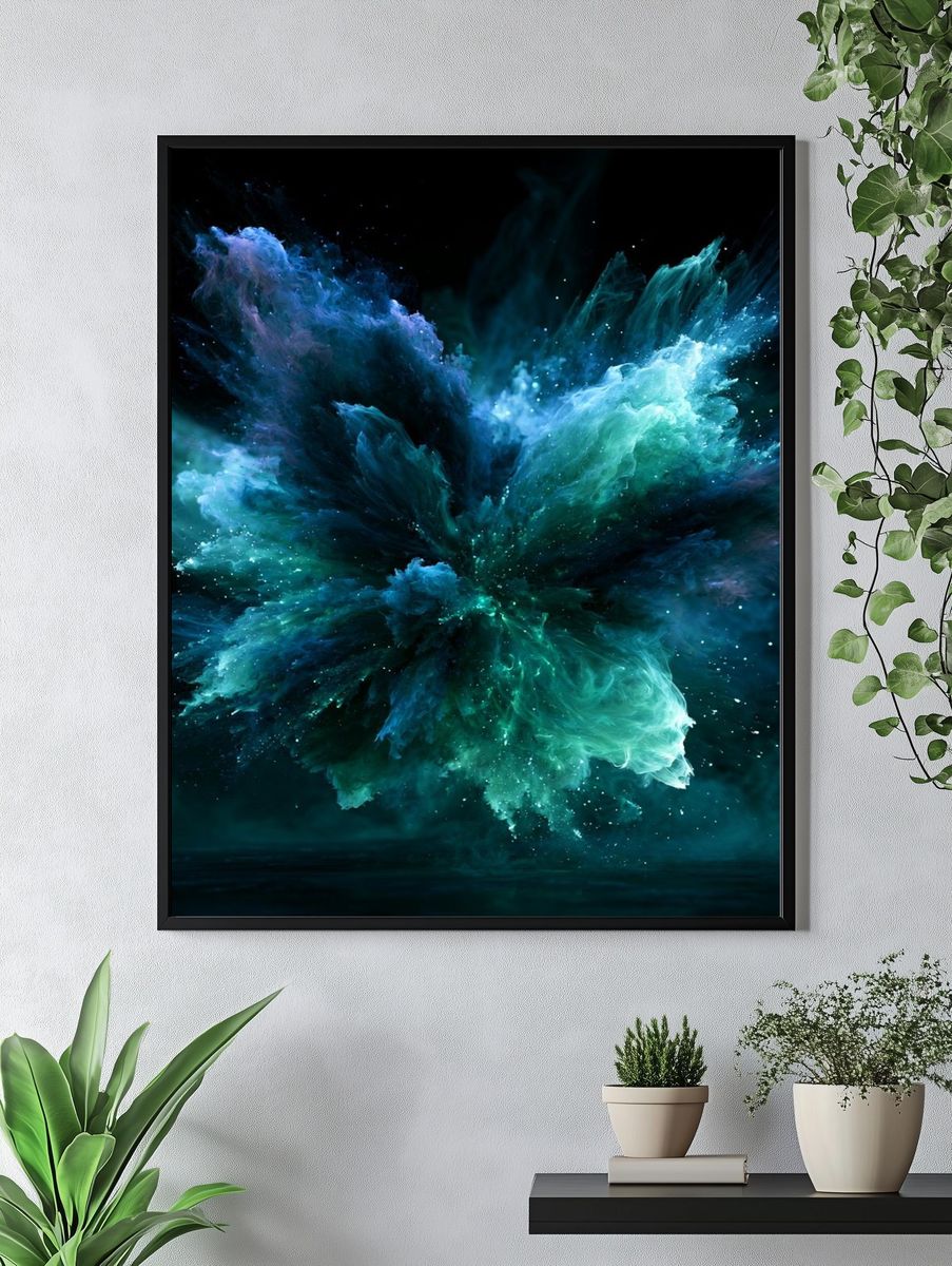 Cosmic Color Burst Abstract Poster. — room view 4
