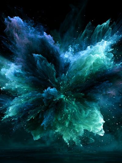 Cosmic Color Burst Abstract Poster.