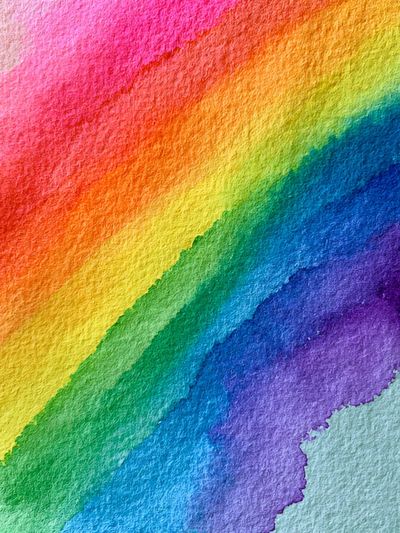 Rainbow Watercolor Abstract Poster.