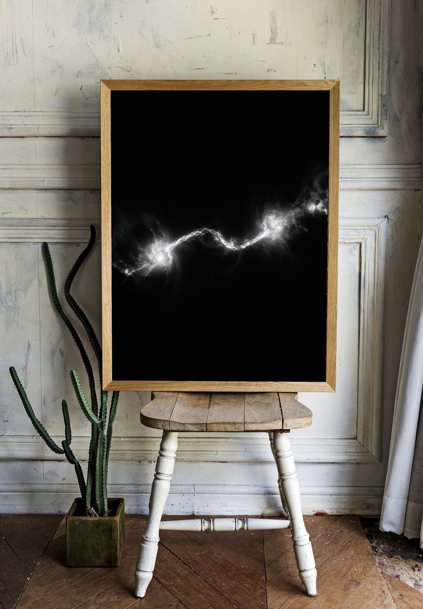 Electric Smoke Abstract Poster. room preview