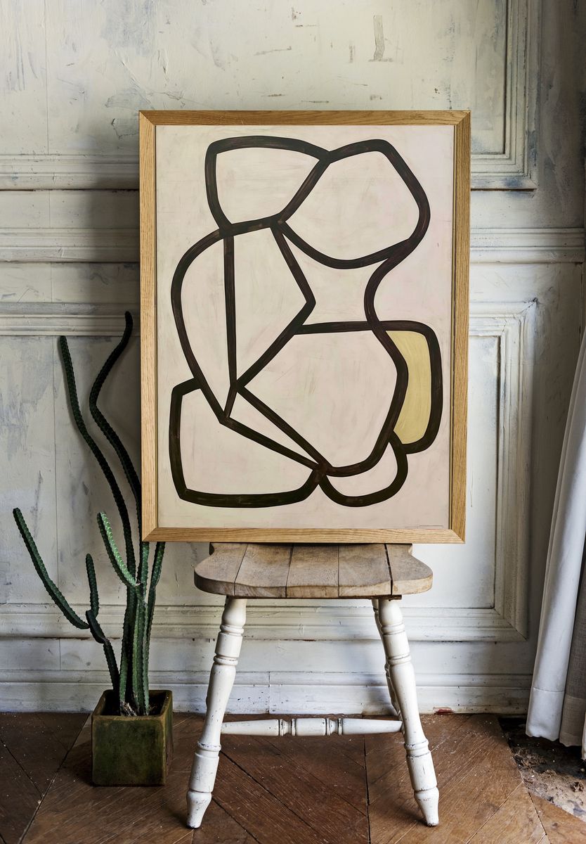 Organic Line Abstract Poster. room preview
