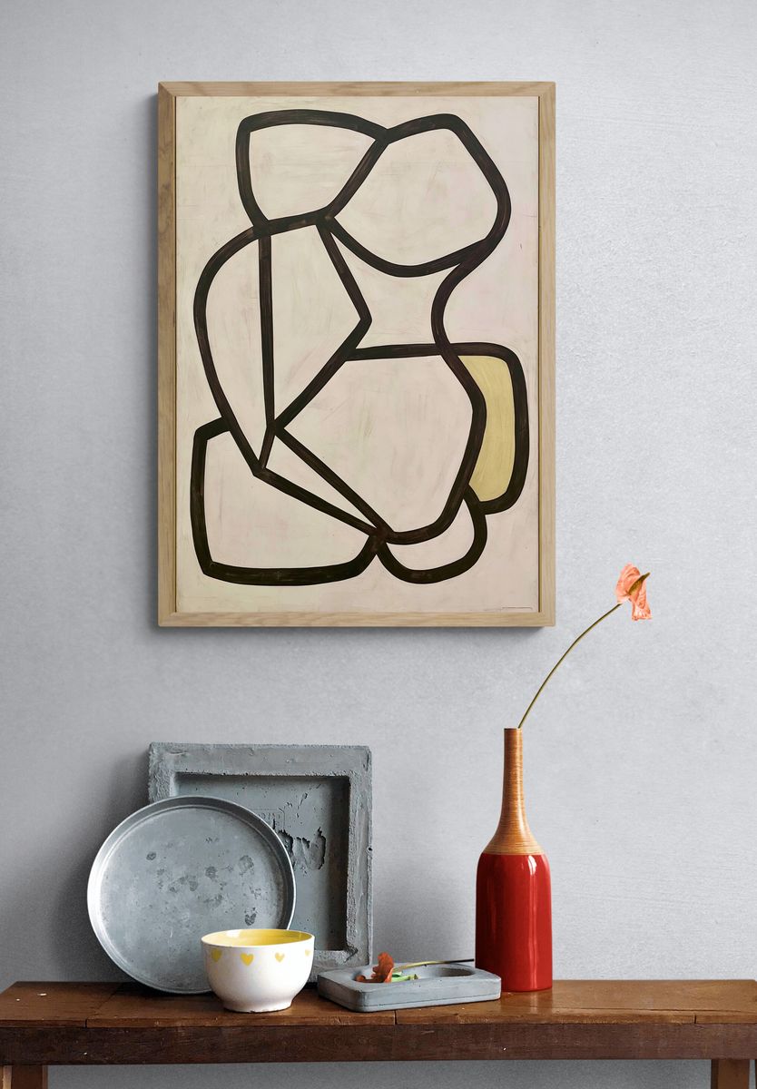 Organic Line Abstract Poster. — room view 3