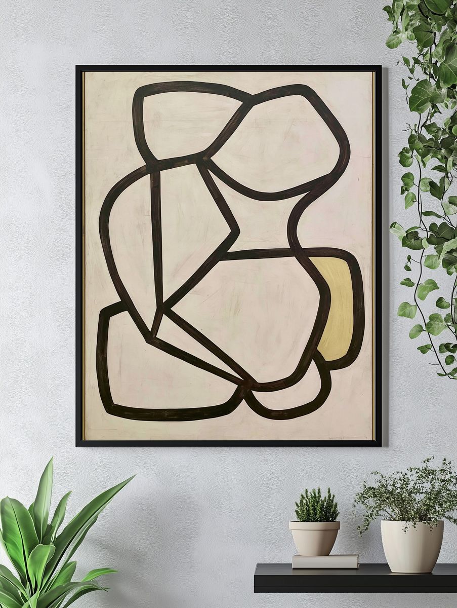 Organic Line Abstract Poster. — room view 4