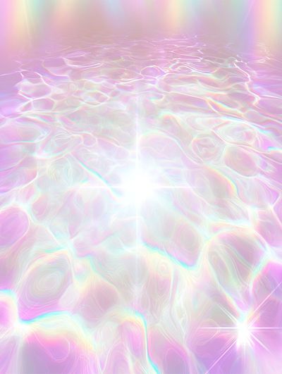 Pastel Iridescent Glow Abstract Poster.