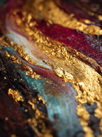 Gilded Abstract Flow Poster. poster